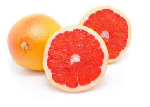grapefruit on white background 
