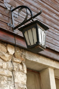 old forged lantern in Old Nessebar Bulgaria