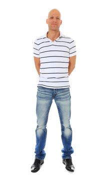 Full length shot of an attractive young man. All on white background.