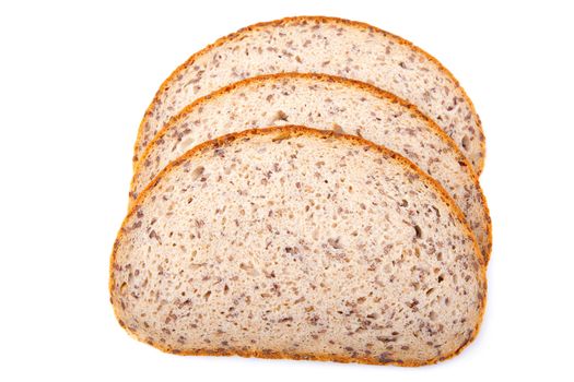 grain bread isolated on white ground 