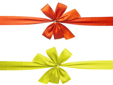 two gift bow isolated on white 