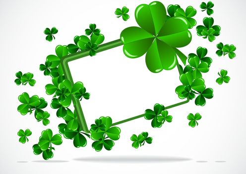 abstract background of St Patrick Day with shamrock vector illustration