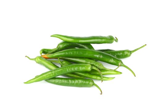 chilli pile isolated on white background