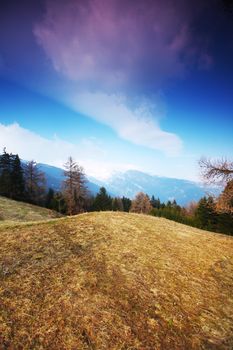 spring alps mountains scene background