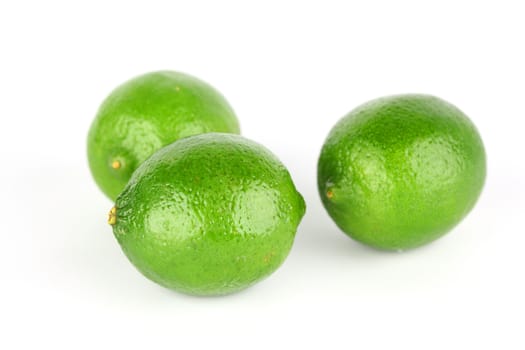 lime pile isolated on white background