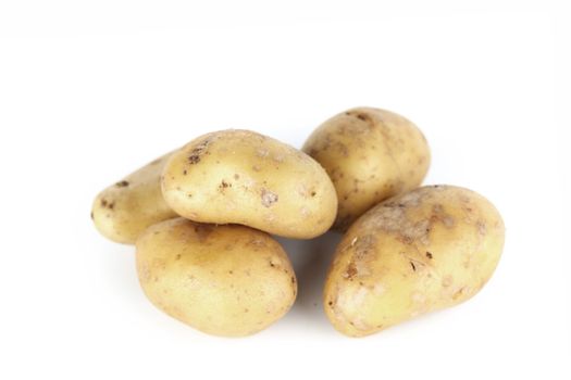 potato pile isolated on white background