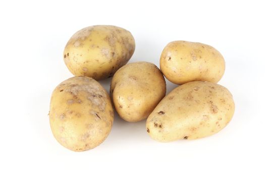 potato pile isolated on white background
