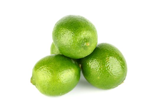 lime pile isolated on white background
