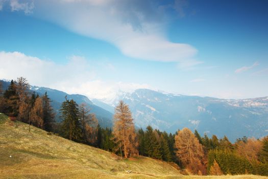 spring alps mountains scene background