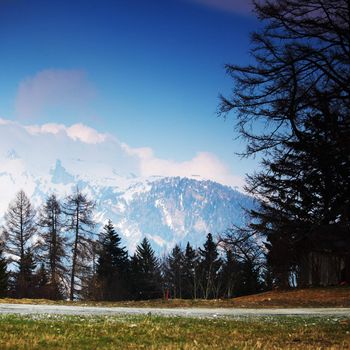 spring alps mountains scene background