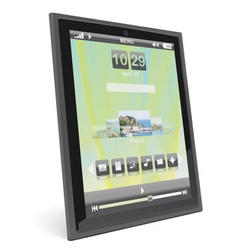 Modern tablet pc on white background