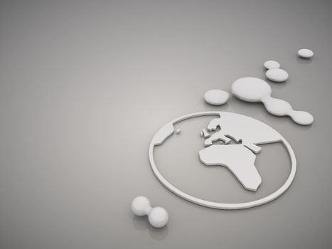 3D graphic Nifty world symbol in a stylish grey background