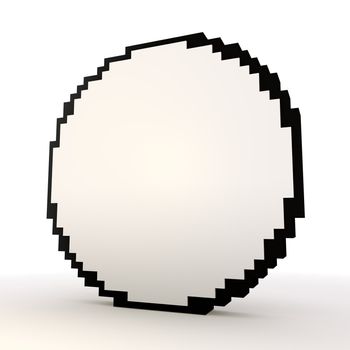 3D graphic Graphic circle symbol in a stylish grey background