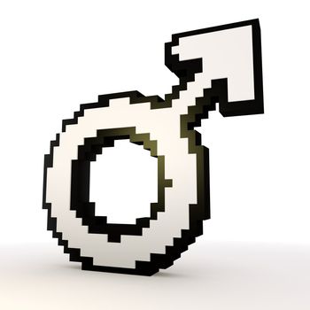 3D graphic  Isolated  man icon in a stylish white background