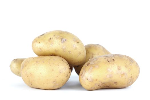 potato pile isolated on white background
