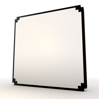 3D graphic  Rectangle icon symbol in a stylish white background
