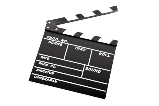 Picture of a Clapboard isolated on a white background