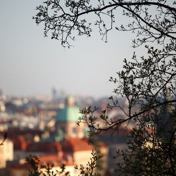 prague city panoramic view
