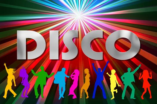 colorful disco - people