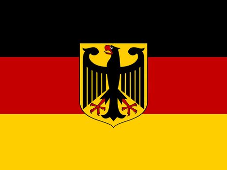 German Flag with Emblem