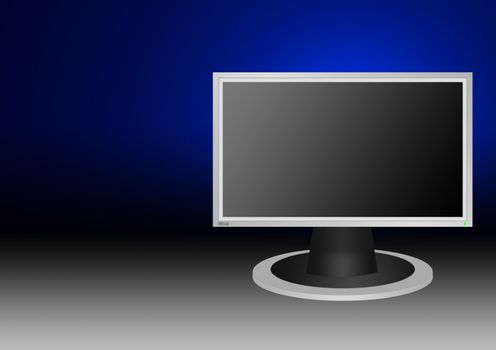 The high resolution of image LCD of the monitor for style  background (16:9) with the button and a bulb - "is included")
