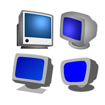illustration of 4 monitors