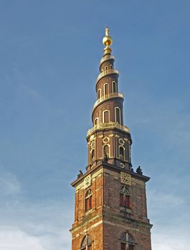 spire of The Church of Our Saviour in Copenhagen, Denmark