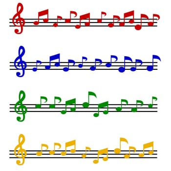 illustration of colorful notes