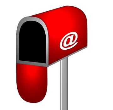 illustration of a red mail box