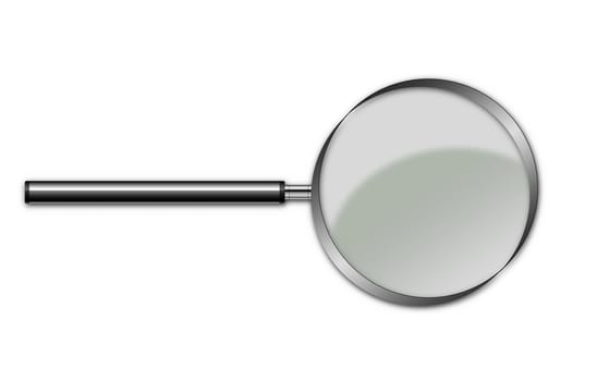 Magnifying glass with ������������ the handle (it is isolated on a white background)