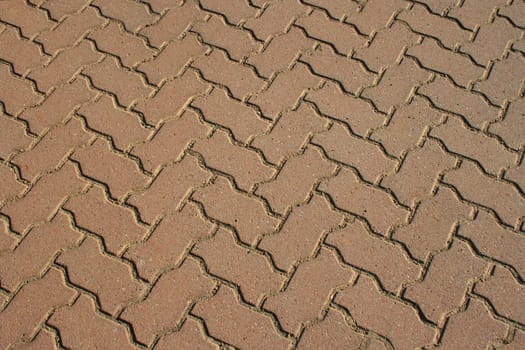 Close up of the paving stones showing unique design.
