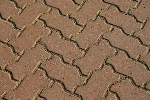 Close up of the paving stones showing unique design.
