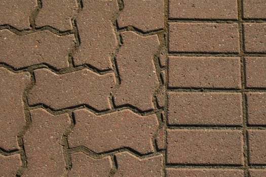 Close up of the paving stones showing unique design.
