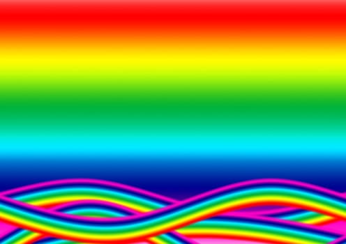 illustrations waves from rainbow (abstract backgrounds)