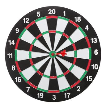 Dartboard bull�s eye. Isolated on white background