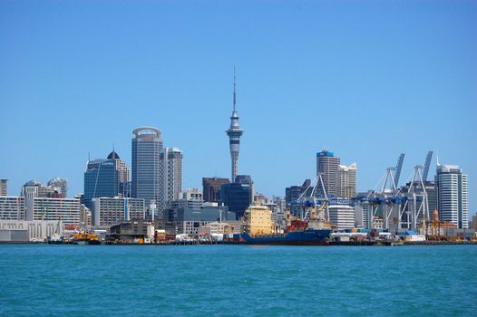 Auckland city center view, New Zealand