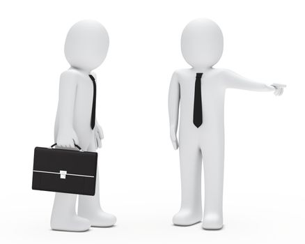 Boss fired a businessman and show way