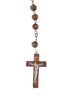 rosary beads, isolated on the white