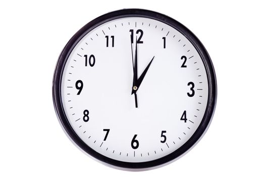 Wall clock, photo on the white background