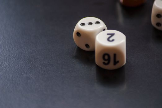 Two white dices