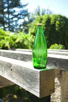 bottle of water in an outdoor