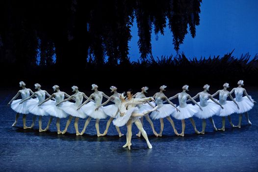 CHENGDU - JAN 5: The national ballet of china perform on stage at Jincheng theater.Jan 5, 2012 in Chengdu, China.
