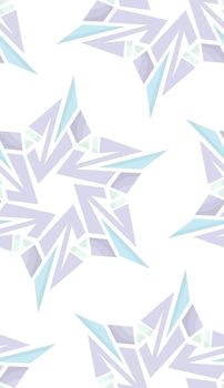 Techno snowflake shapes in seamless background pattern