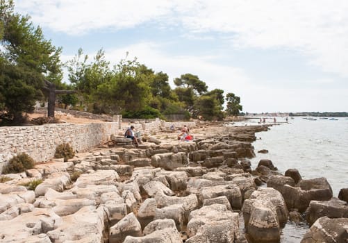 Stony coast of Istria, Croatia