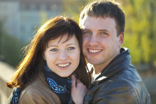 portrait of a young couple in love