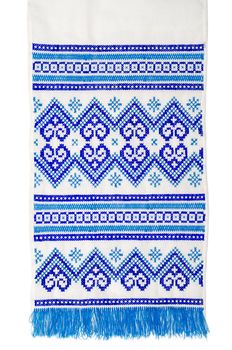 embroidered good by cross-stitch pattern. ukrainian ethnic ornament