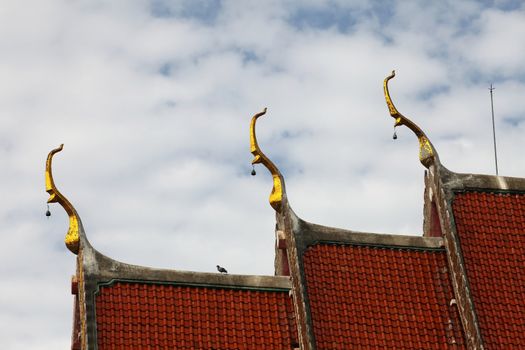 roof temple buddha in thailand