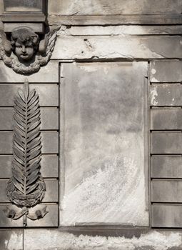 Old blank gravestone 