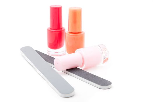 Tools for manicure and  varnish