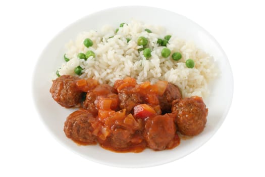 meatballs with rice